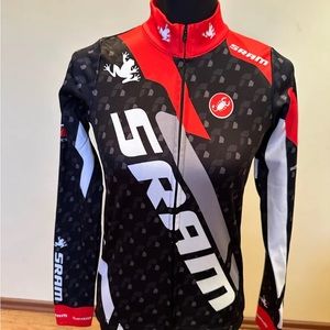 Castelli Sram Thermal Cycling Jacket Black/Red SIZE M For Men New!